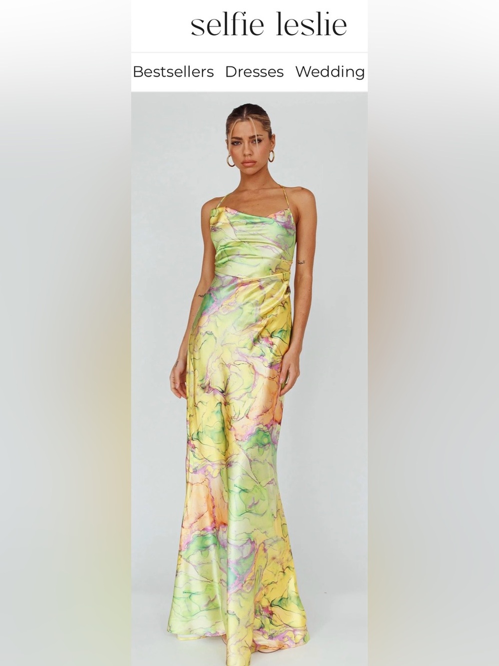 Selfie Leslie Bailey Strappy Chain Back Maxi Dress